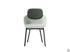 Lollipop Lounge chair with MAM M021 fabric seat and leather back cushion