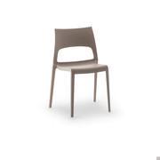 Colourful kitchen plastic chair Idole by Bonaldo in matt taupe