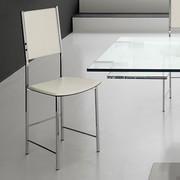 Alessia hide leather chair by Cattelan - white seat and back 