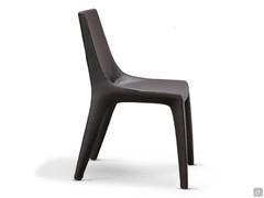 Upholstered chair upholstered in leather Tip Toe by Bonaldo