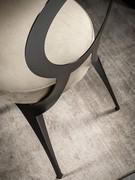 Comfortable upholstered seat for Cantori's Miss chair with metal frame