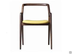 Front view of Nakama solid wood chair