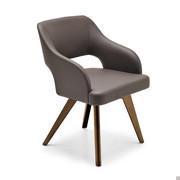 Upholstered chair Adria by Cantori upholstered in single-color leather