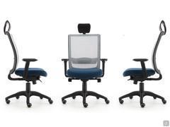 Bill home-office adjustable chair available with permanent contact or synchro mechanism