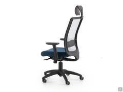 Bill home-office chair with black plastic parts and lumbar support adjustable in height