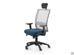 Bill home-office chair with adjustable armrests and black polyurethane headrest