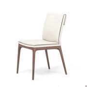 Sofia leather upholstered wooden chair by Cattelan 