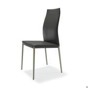 Norma chair by Cattelan quilted with metallic legs