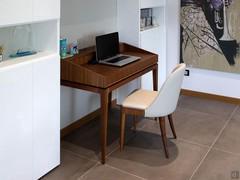 Eiko chair in walnut, paired with the Aneko desk