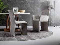 Fabric-covered chair Ketch by Bonaldo to match the Greeny table