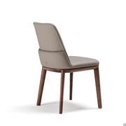 Back view of Cattelan chair upholstered in fabric, leather or faux leather