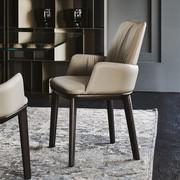 Belinda chair with ash-wood legs. model with armrests