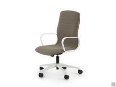 Mark ergonomic home-office chair with medium backrest and fixed aluminium armrests