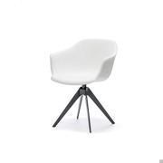 Indy low lounge chair by Cattelan in white polyurethane with central support