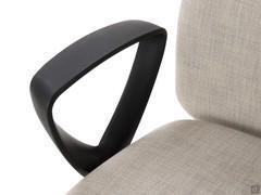 Detail of Jack chair with fixed ring-shaped armrests