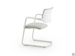 Steve Cantilever chair, rear part of the backrest in white polyamide