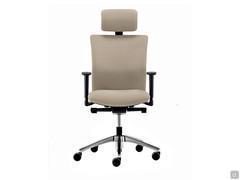 Executive chair with adjustable headrest Steve with black shell