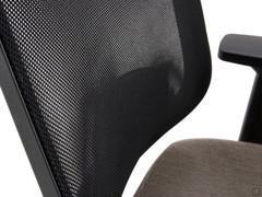 Detail of Elon computer chair with mesh breathable backrest in black