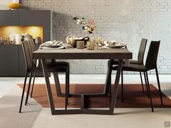 Paros dining table with chairs Corinne leather 1031