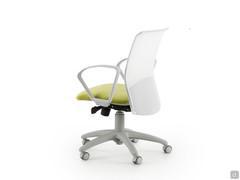 Jeff task chair, view from the back of the mesh backrest available in 5 different colours