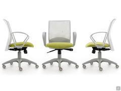 Jeff task chair, also suitable for the home-office. It is swivel. it lifts up and it comes with a synchro mechanism.