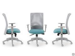 Home-office chair Jeff with seat upholstered in teal fabric