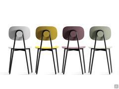 Lollipop Young low-price, practical and coloured chair in plastic and metal