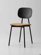 Lollipop Young budget chair with black polypropylene seat and backrest, black painted metal frame