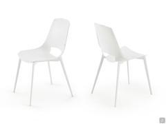 Nicole chair with white painted aluminium legs