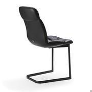 Kelly Cantilever chair in black leather