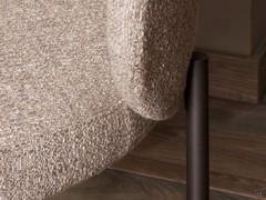 Detail of the melange texture of the Dorian fabric and the seat and backrest seams