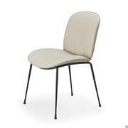 Tina dining chair in soft leather by Cattelan