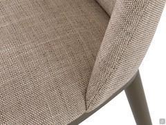 Detail of the backrest connection of the Michela chair without armrests 