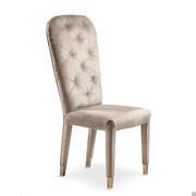 Liz velvet tufted chair by Cantori with high seat-back