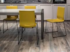 Megan chairs with sled base, perfect for modern dining areas