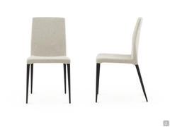 Delma living room chair with legs in solid ash wood and fabric upholstery