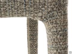 Close-up of the upholstered leg with internal zipper