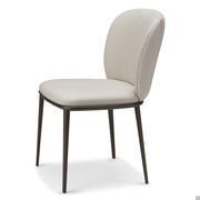 Chris ML by Cattelan upholstered chair with metallic legs