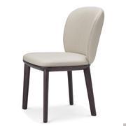 Chris by Cattelan upholstered chair with wooden legs