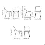 Itala chair - model and measurements