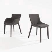 Artika chair and armchair with armrests by Bonaldo with full upholstery