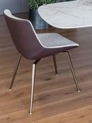 Upholstered chair with slender legs Artika by Bonaldo in the two-tone variant, with metal frame