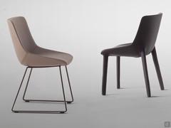 Upholstered chair Artika by Bonaldo, also available with sled legs