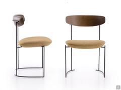 Side and front view of the Keel chair highlighting its perfect proportions