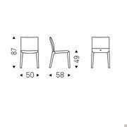 Scheme measurements Penelope chair