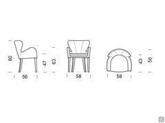 Brixia chair - measurements