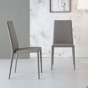 Leather dining chair Eral by Bonaldo, available in leather, faux-leather or belting-leather