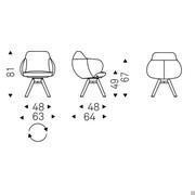 Scheme of Bombè chair by Cattelan