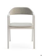 Scandinavian design chair Bryanna with armrests which connect to the minimalist backrest