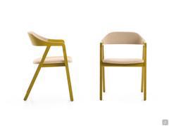 Side and front view of the Bryanna chair, highlighting its harmonious proportions